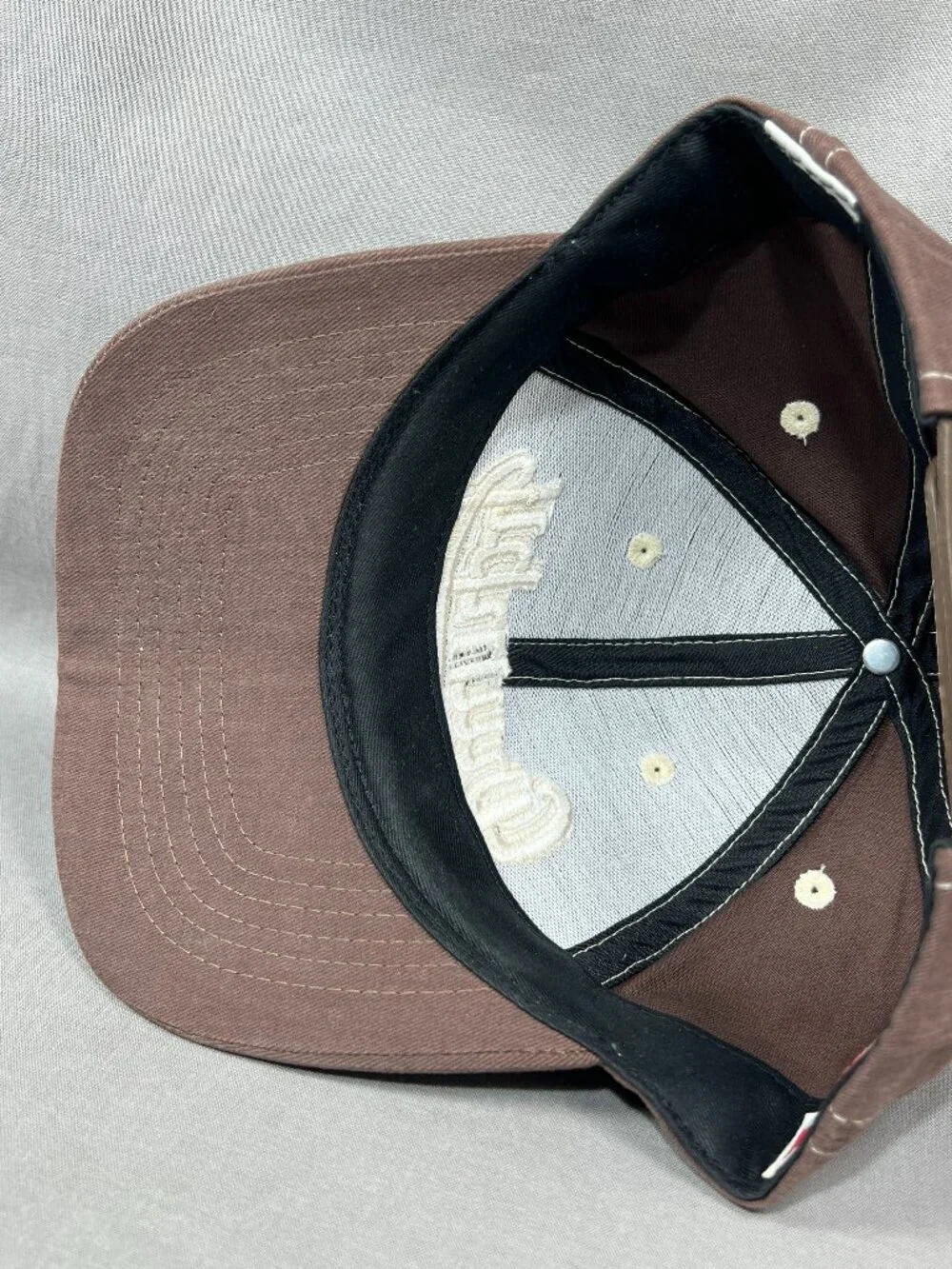 Vtg 90s Disney Mickey Inc Grumpy Hat Snow White 7 Dwarfs Brown Snapback Ball Cap